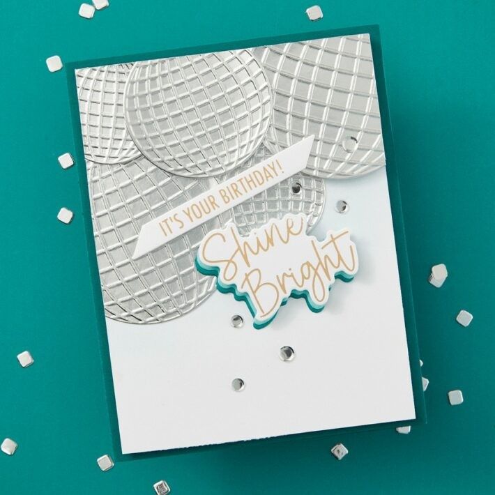 Spellbinders Paper Arts - Hot Foil Plate &amp; Die Set - Sparkle Background by Carissa Wiley - Shine - GLP-438 - 2 Plates &amp; 1 Die