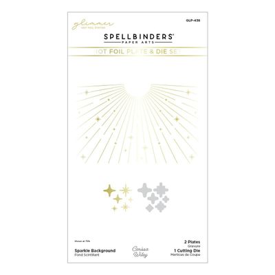 Spellbinders Paper Arts - Hot Foil Plate &amp; Die Set - Sparkle Background by Carissa Wiley - Shine - GLP-438 - 2 Plates &amp; 1 Die