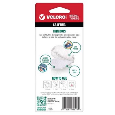Velcro - Mini Fasteners - Self Adhesive - 3/8" (9.5mm Approx) - 56 Dots - 91614