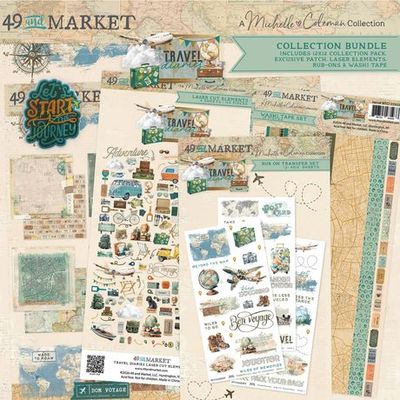 49 &amp; Market - Travel Diaries Collection - By Michelle Coleman - Bundle with Patch - MTD35735