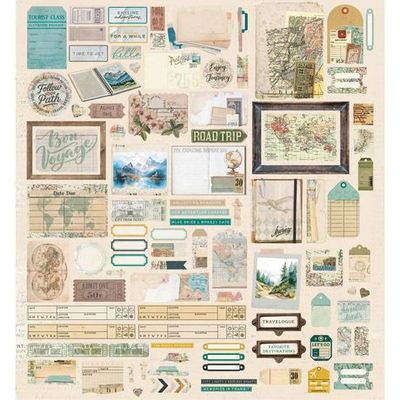 49 &amp; Market - Travel Diaries Collection - By Michelle Coleman - Ephemera - Die Cuts - MTD35926
