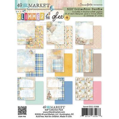 49 &amp; Market - Glimmer &amp; Glee Collection - By Denis Bruton - 6" x 8" - Paper Pack - DGG35988 - 27 sheets