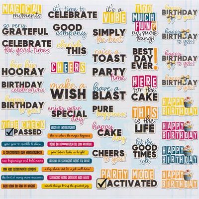 49 &amp; Market - Glimmer &amp; Glee Collection - By Denis Bruton - Chipboard Set - DGG36152 - 49 pcs