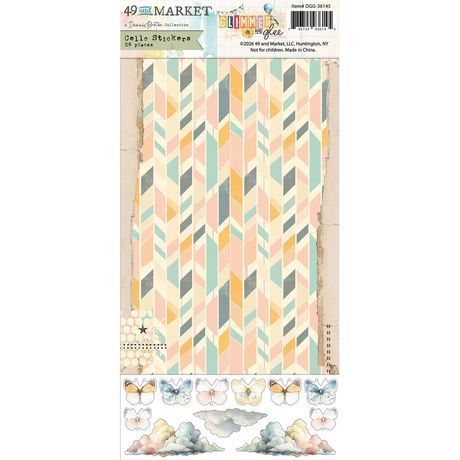 49 &amp; Market - Glimmer &amp; Glee Collection - By Denis Bruton - Cello Stickers (PET Tape)  - 6" x 12" - DGG36145 - 2 Sheets