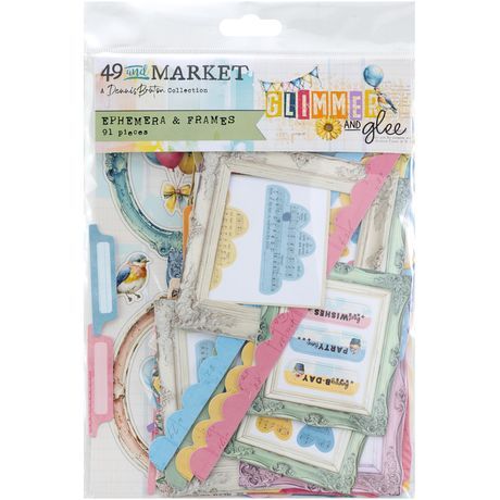 49 &amp; Market - Glimmer &amp; Glee Collection - By Denis Bruton- Ephemera - Die Cuts - DGG36138 - 91 pcs