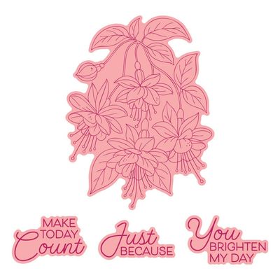 Spellbinders Paper Arts - Press & Foil Plate & Die Set - Magical Fuchsia - 4 plates & 4 dies - BP-349