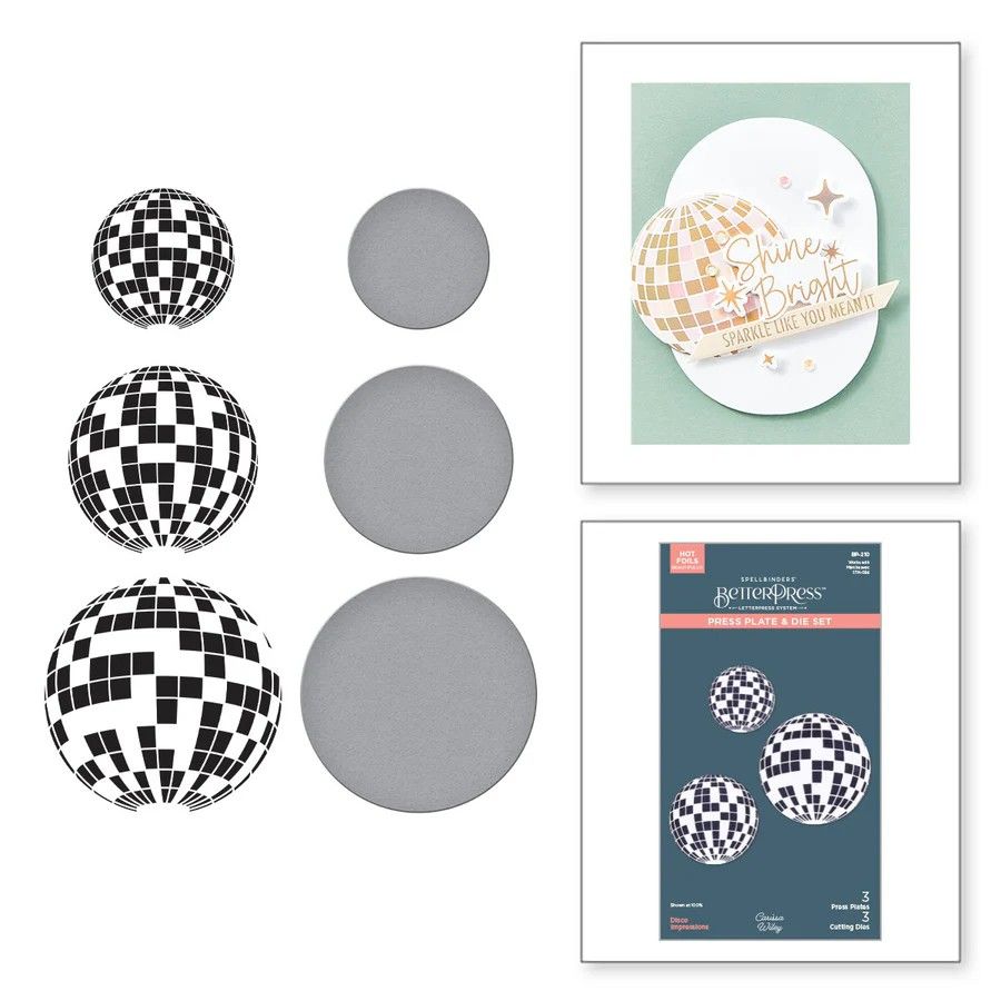 Spellbinders Paper Arts - Bundle - Press Plate , Die &amp; Stencil Set - BP-210 &amp; ST-094