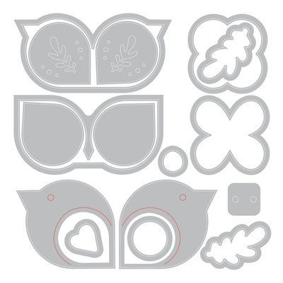 Sizzix - By Catherine Pooler - Framelits Die Set - Birds & Blossoms - 667110 - 15pcs