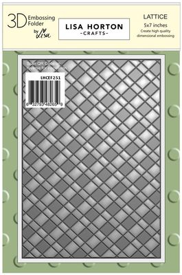 Lisa Horton Crafts - 3D Embossing Folder - Lattice - 5" x 7" - LHCEF251