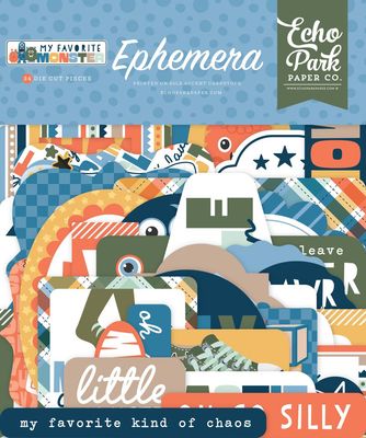 Echo Park paper Company - My Favorite Monster Collection - Ephemera Die Cuts - MFM499024 - 34 pcs
