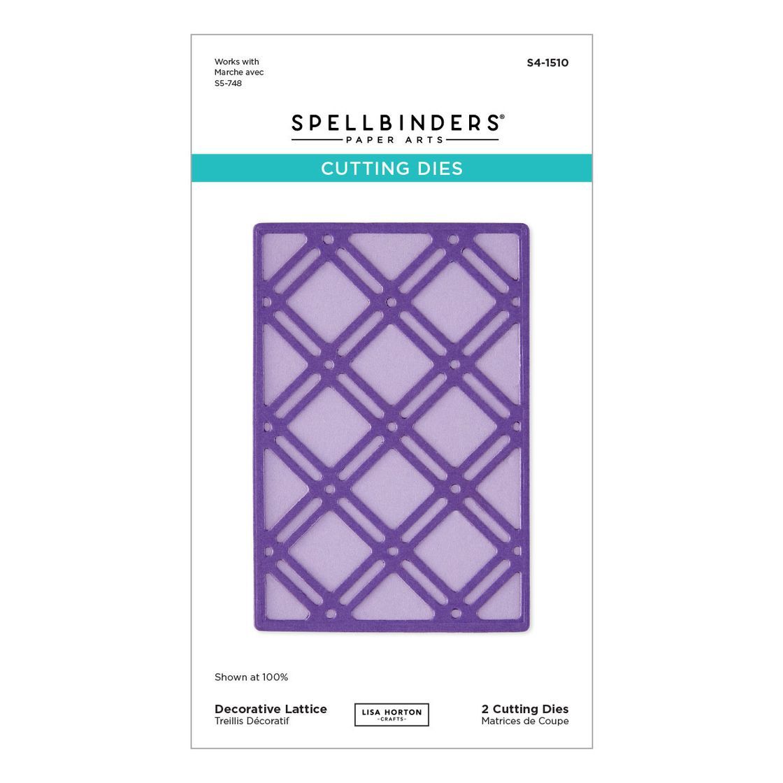 Spellbinders Paper Arts - Etched Die - Decorative lattice - S4-1510 2pcs