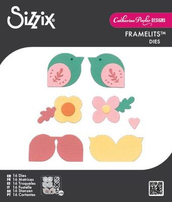 Sizzix - By Catherine Pooler - Birds &amp; Blossoms  No 2 - Framelits Die Set - 667110 - 15pcs