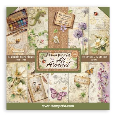 Stamperia - All Around 2026 Collection - 12 x 12 Paper Pack - SBBL187 - 10 Sheets