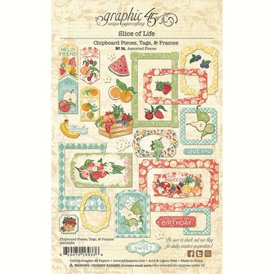 Graphic 45 - Slice of Life Collection - Chipboard - Die Cuts - 6" x 12" - 4503234