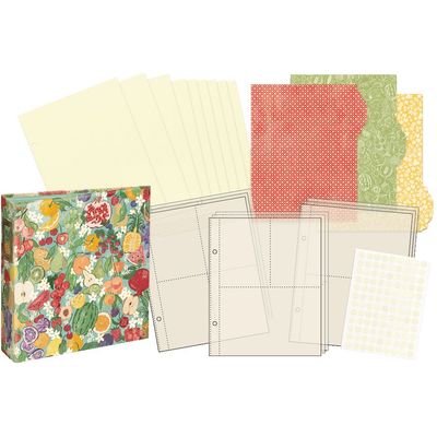 Graphic 45 - Slice of Life Collection - Mini Album - Fruit &amp; Floral Binder Set - 4503215