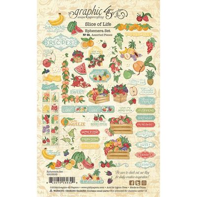 Graphic 45 - Slice of Life Collection - Ephemera - Die Cuts - 4503233
