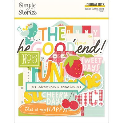 Simple Stories - Sweet Summertime Collection - Bits &amp; Pieces - Journal - 26820 - 77 pcs