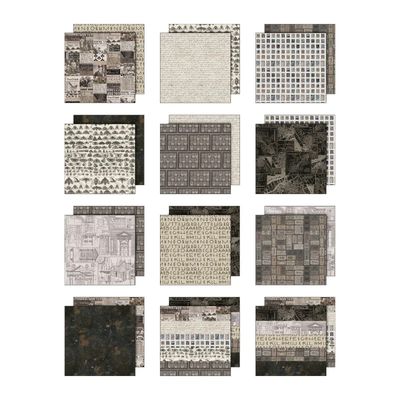Tim Holtz - Cardstock - Palette Collection - Charcoal - 12" x 12" Paper Pack - TH94465 - 12 sheets
