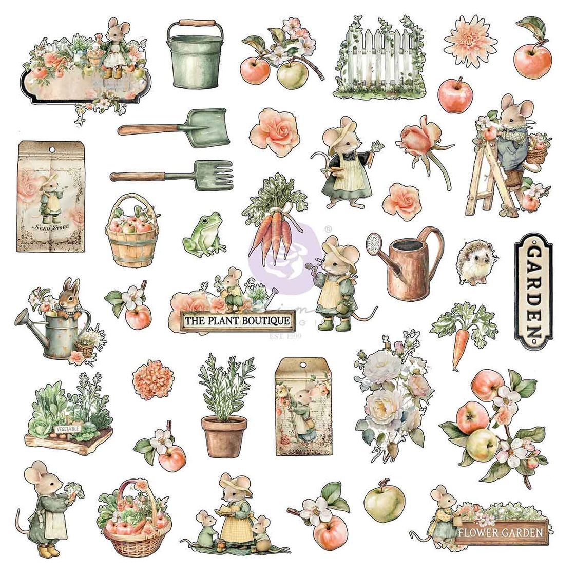 Prima Marketing - Homegrown Collection -  Ephemera - 683559  - 78 pcs