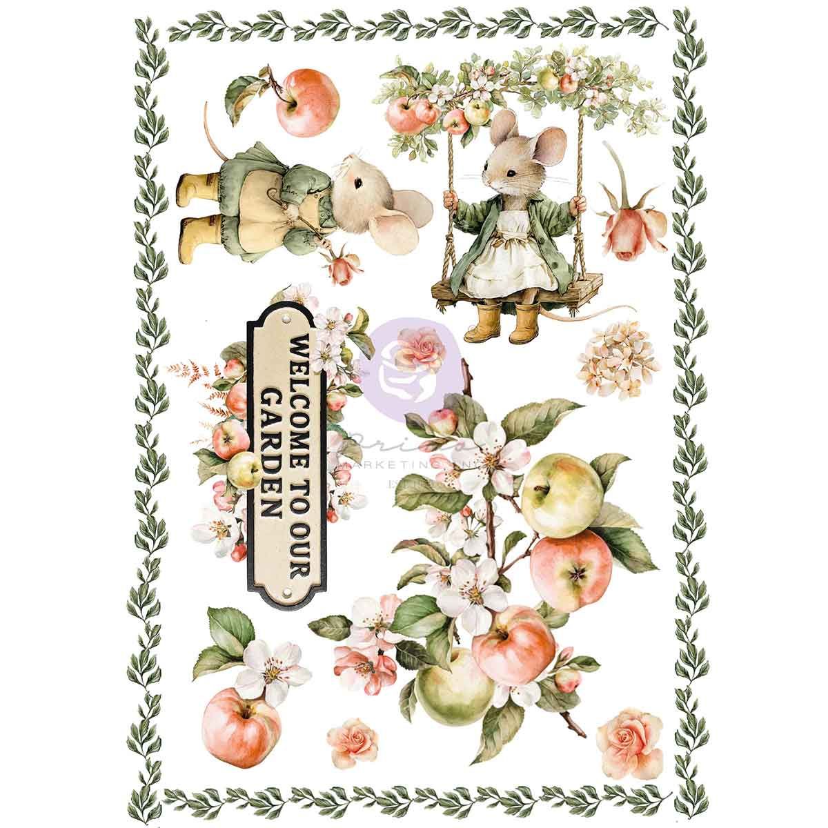 Prima Marketing - Homegrown Collection - Rub On Transfer Sheet - A4 - 683566