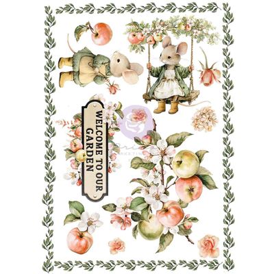 Prima marketing - Homegrown Collection - A4 Rub On Transfer Sheet - 683566