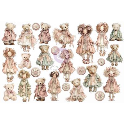 Prima Marketing - Buttons &amp; Keepsakes Collection - Ephemera - Cherished Companions - 982416- 52 pcs