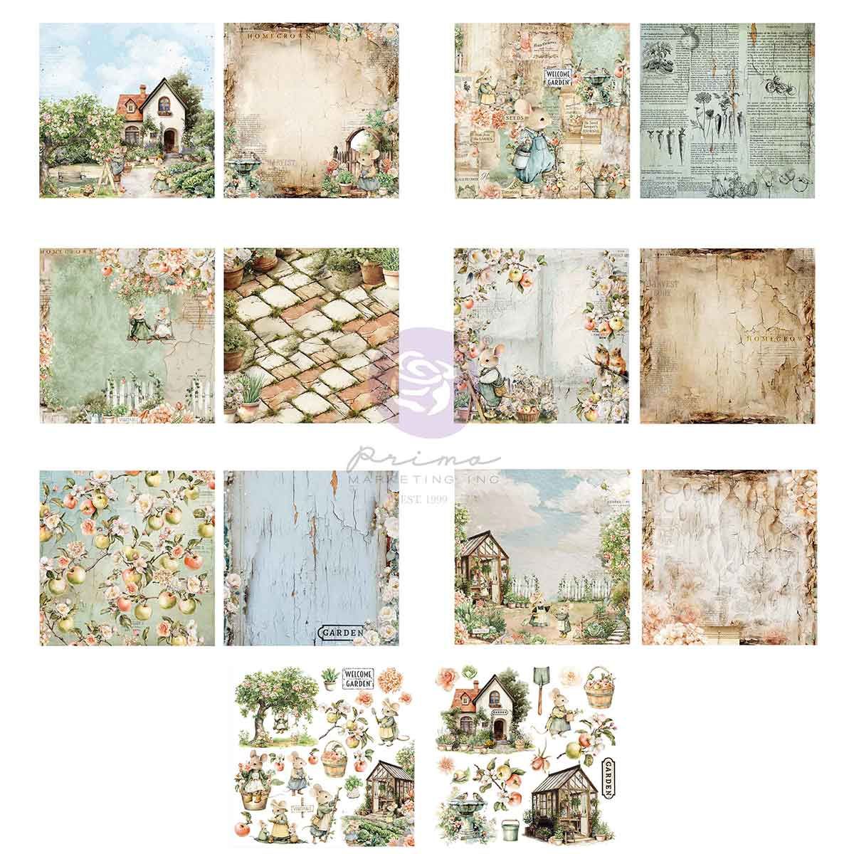 Prima Marketing - Homegrown Collection - Paper Pad - 6" x 6" - 383399 - 26 sheets