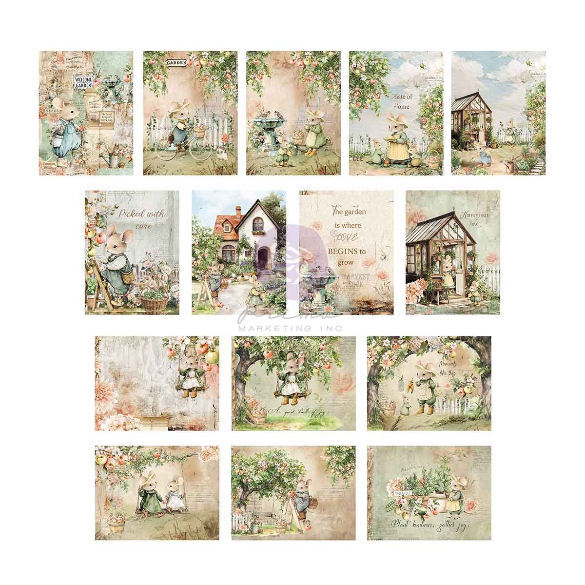 Prima Marketing - Homegrown Collection - Journal Note Cards - 3" x 4" - 683474 - 45 pcs