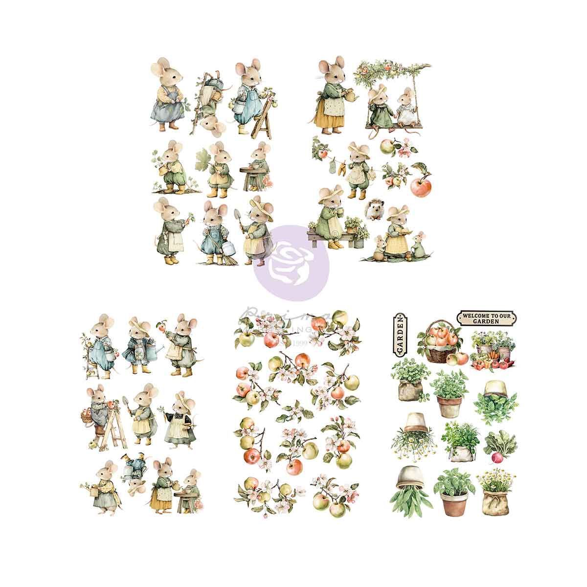 Prima Marketing - Homegrown Collection - Sticker Pack - 5" x 8" - 683580 - 5 sheets