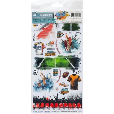 49 & Market - Level Up Collection - By Denis Bruton - Rub On Transfers - Sport - 6" x 12" - DLU36619