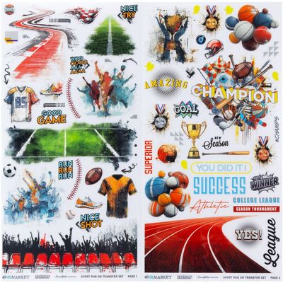 49 & Market - Level Up Collection - By Denis Bruton - Rub On Transfers - Sport - 6" x 12" - DLU36619