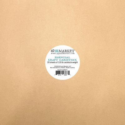 49 &amp; Market - 12 x 12 - Essentials - Cardstock - Kraft - E36671 - 20 sheets