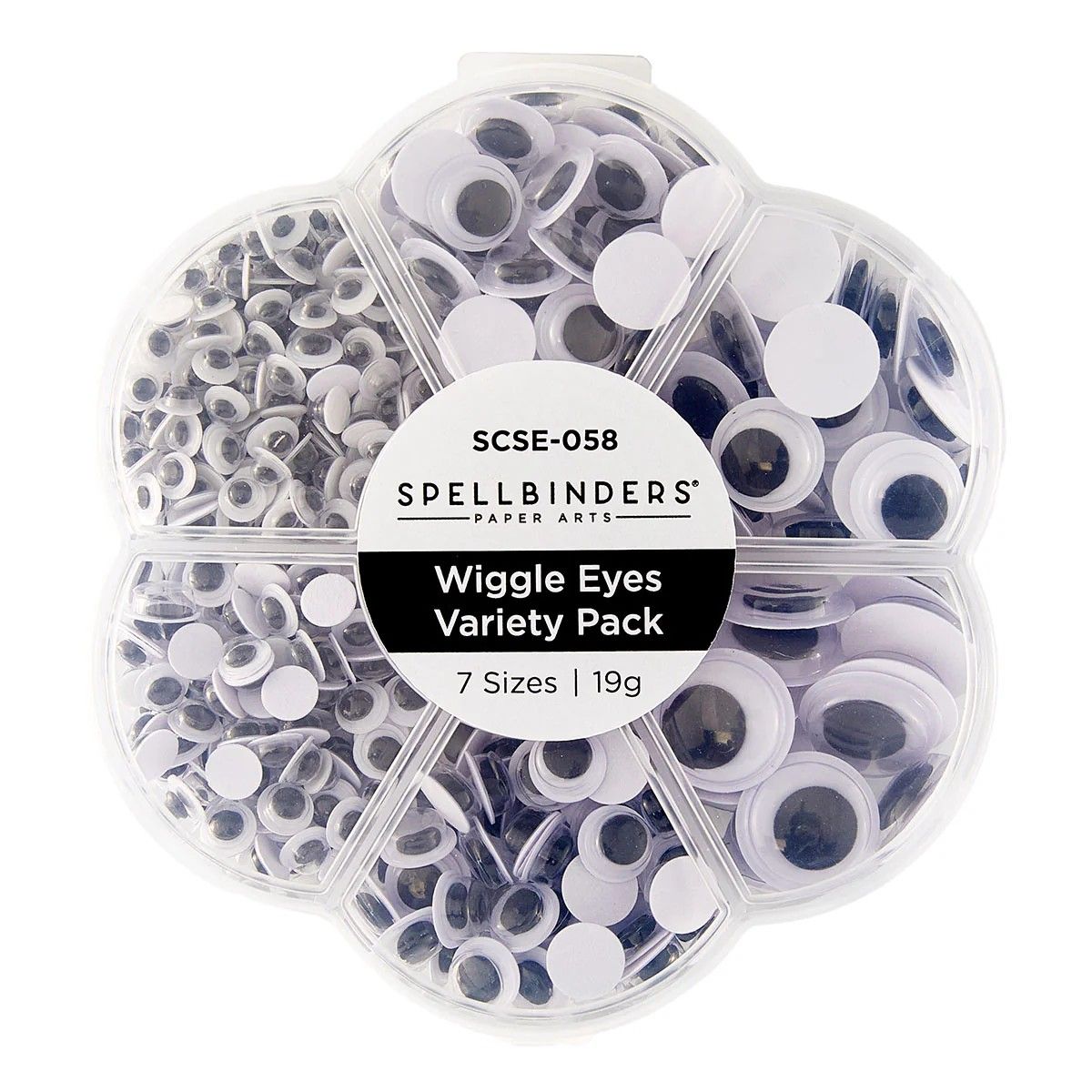 Spellbinders Paper Arts - Wobbly Eyes &amp; Container - Multi Sizes - SCSE-058 - 19 grams