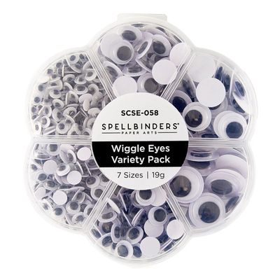 Spellbinders Paper Arts - Wobbly Eyes & Container - Multi Sizes - SCSE-058 - 19 grams