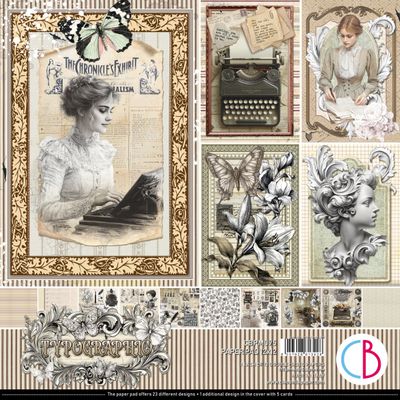 Ciao Bella - Typographic Collection - 12 x 12 Paper Pack -  12 Sheets - CBPM095