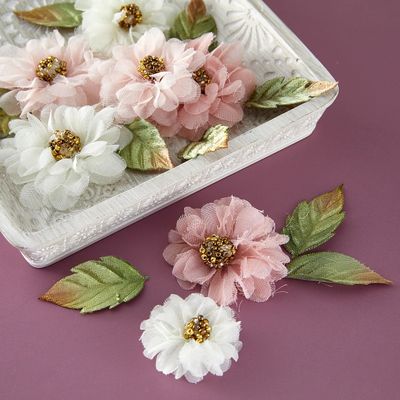 Spellbinders Paper Arts - Designed By Frank Garcia - Buttons &amp; Keepsakes Collection - Sheer Beauties - 6894761 - 16 pcs