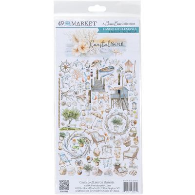 49 &amp; Market - By Joanne Bain - Coastal Soul Collection - Laser  Cut Elements - Elements - JCS36964 - 120 pcs