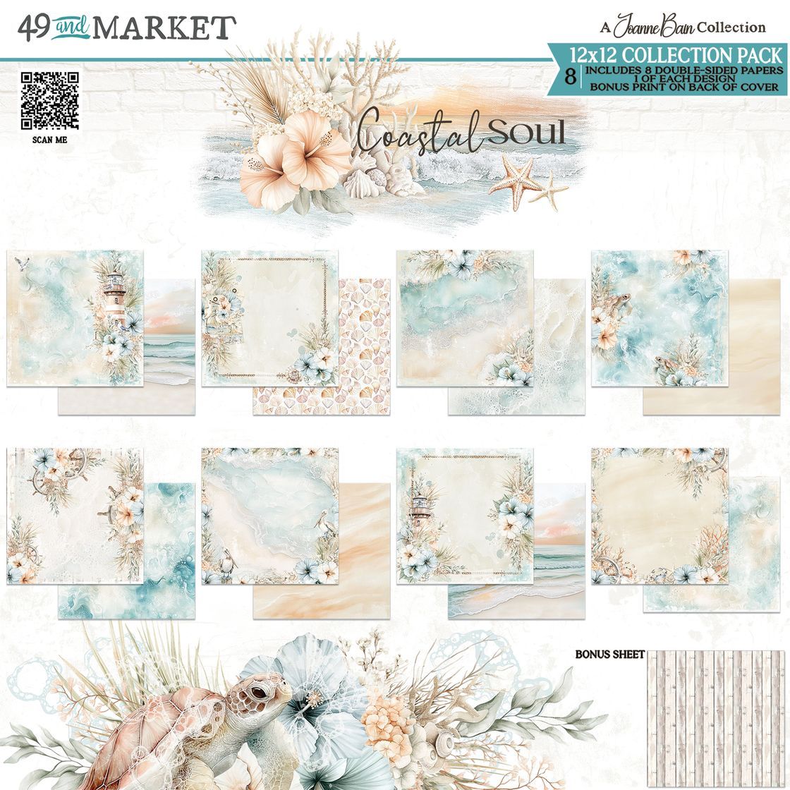 49 &amp; Market - Coastal Soul Collection - By Joanne Bain - 12" x 12" Paper Pack - JSC36794