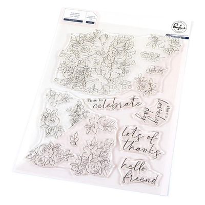 PinkFresh Studio - Cozy Bloom Bundle - Stamp. Stencil &amp; Die - 245924,246124 &amp;245924