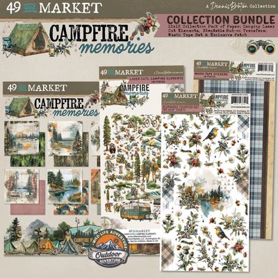49 &amp; Market - A Dennis Bruton Collection - Campfire Memories - Bundle with Patch - DCM37265