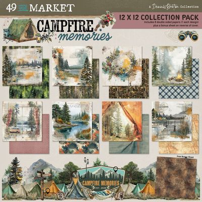 49 &amp; Market - A Dennis Bruton Collection - Campfire Memories - 12" x 12" Paper Pack - DCM37272