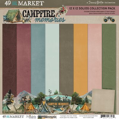 49 &amp; Market - A Dennis Bruton Collection - Campfire Memories - Solids - 12" x 12" Solids Paper Pack - DCM37289