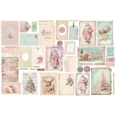 Prima Marketing -  A Frank Garcia Collection - Christmas Blush Ephemera - Junk Journal Pack - 982621 - 76 pcs