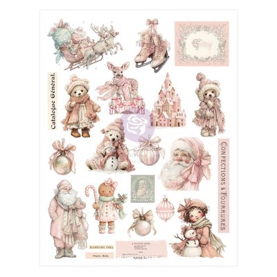 Prima Marketing - A Frank Garcia Collection - Christmas Blush - Rub On Transfers (inc Tool) - 8.3" x 11.7" - 982669