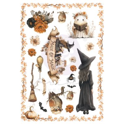 Prima Marketing - The 3 Girls Tales - Made of Magic Collection - Rub On Transfers (inc Tool) - 8.3" x 11.7" - 684938