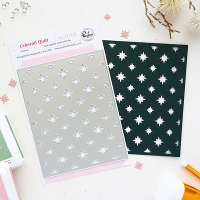 PinkFresh Studio - Seasons of Wonder Collection - Celestial Quilt Coverplate Die - 337126