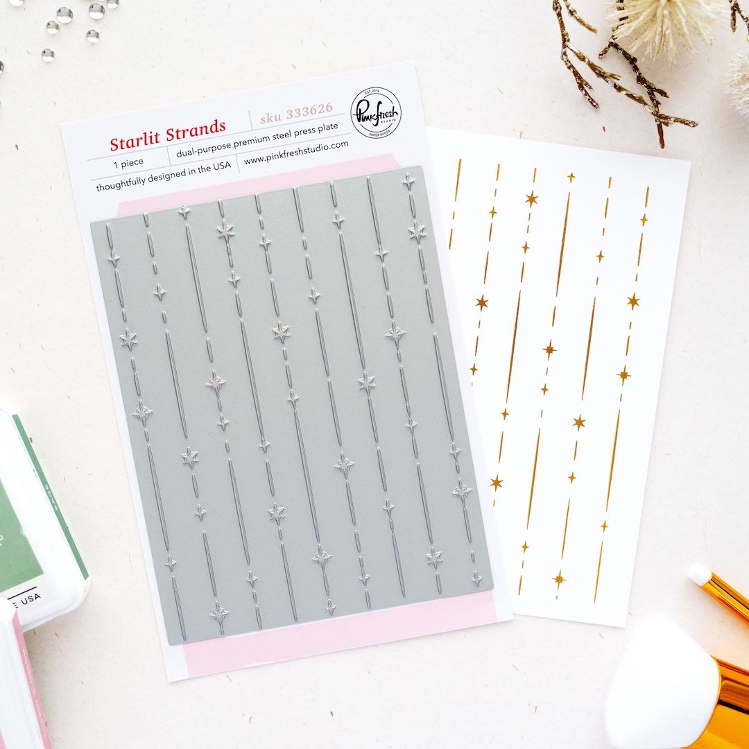 PinkFresh Studio - Seasons of Wonder Collection - Starlit Strands - Press Plate - 333626