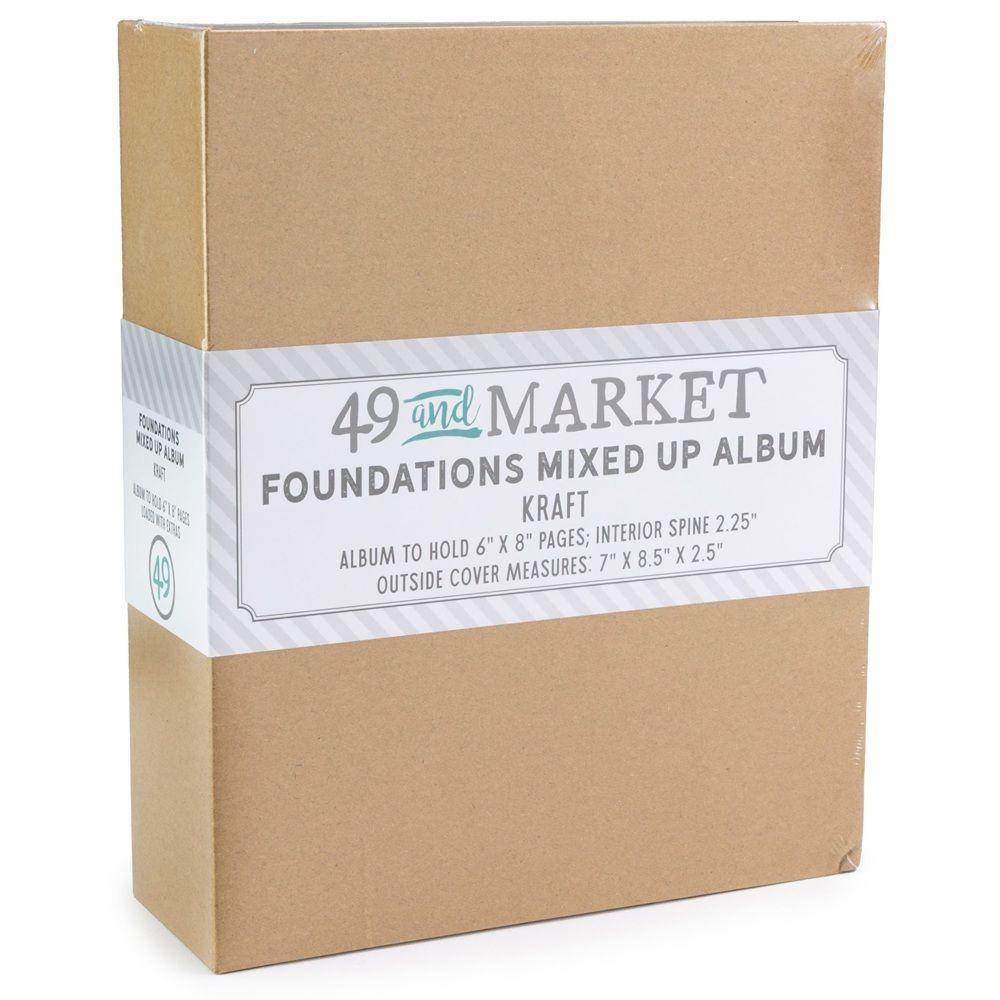 49 &amp; Market - Foundations Albums - Mixed Up - Kraft - 8.5" x 7" X Spine 2.5" - FA36770