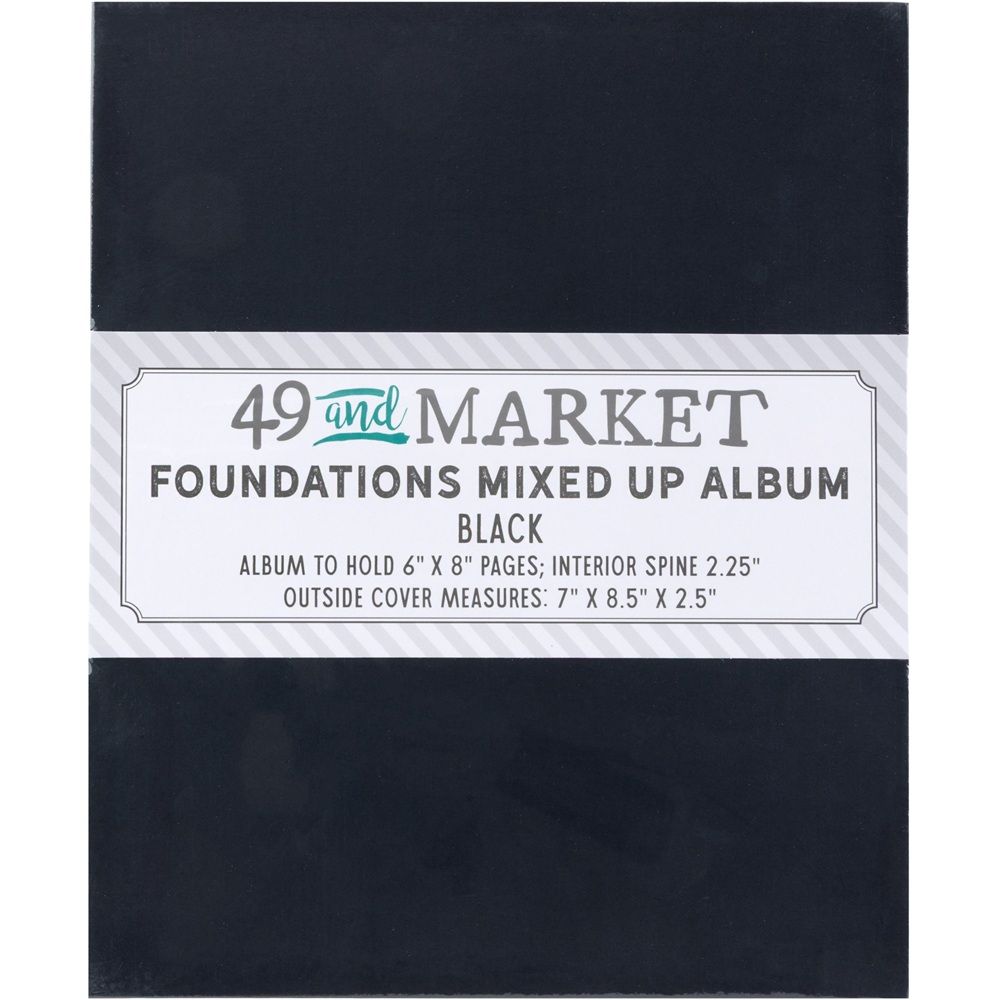 49 &amp; Market - Foundations Albums - Mixed Up - Black - 8.5" x 7" X Spine 2.5" - FA36763