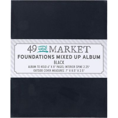 49 &amp; Market - Foundations Albums - Mixed Up - Black - 8.5" x 7" X Spine 2.5" - FA36763